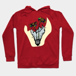 Light bulb with pride month flowers Hoodie